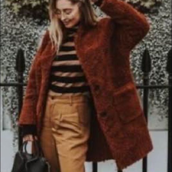 ZARA BRANDY DOUBLE SIDED FAUX FUR COAT JACKET size M - Picture 12 of 12